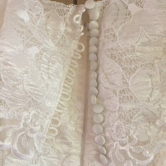 Handmade Custom Designed One-of-a-Kind High-Low Wedding Dress - Picture 7 of 9